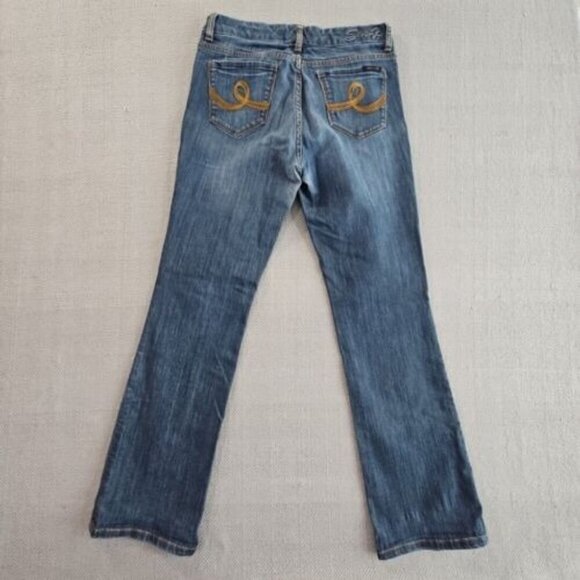 Seven 7 For All Mankind Jeans Women's Size 6 (W30 L30) Medium Wash Boot Cut EUC - Picture 2 of 13